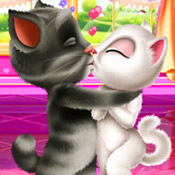 Игра Кот Том целуется с Анжелой