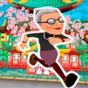 скрин игры Злая бабушка бежит в Японии